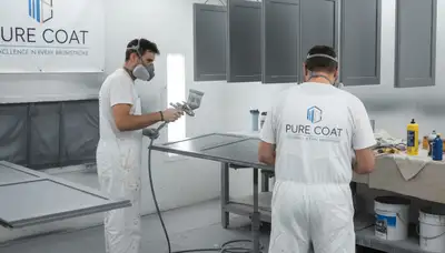 Cabinet painting service in Lynchburg, VA for durable kitchen cabinet refinishing
