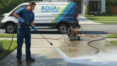 Concrete pressure cleaning for driveway, patio, and walkway in Lynchburg, VA