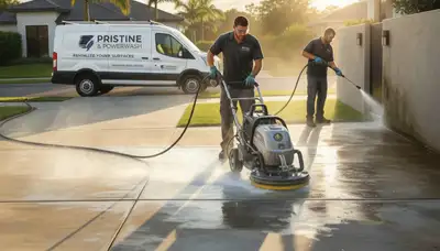 Professional concrete pressure cleaning in Lynchburg, VA for driveways, patios, and walkways