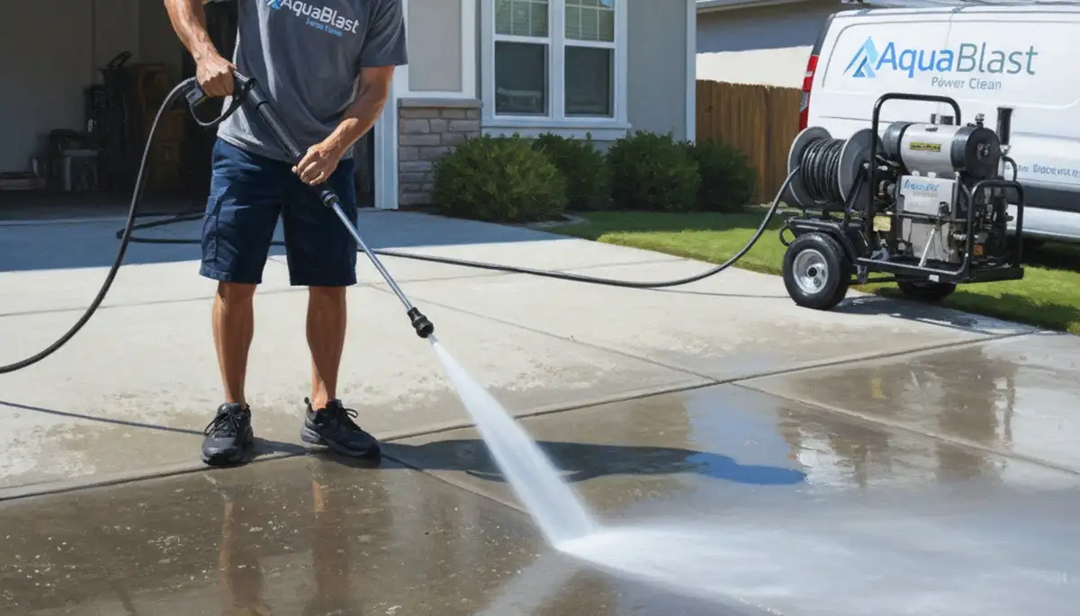 Concrete pressure cleaning for driveway, patio, and walkway in Lynchburg, VA by Lynchburg Paint Pros