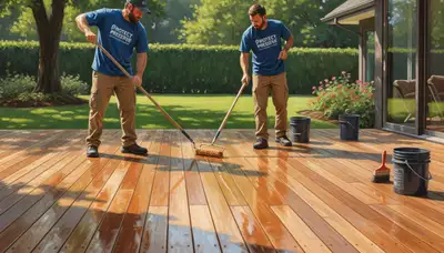 Professional deck sealing in Lynchburg, VA to protect wood from moisture, UV damage, and fading