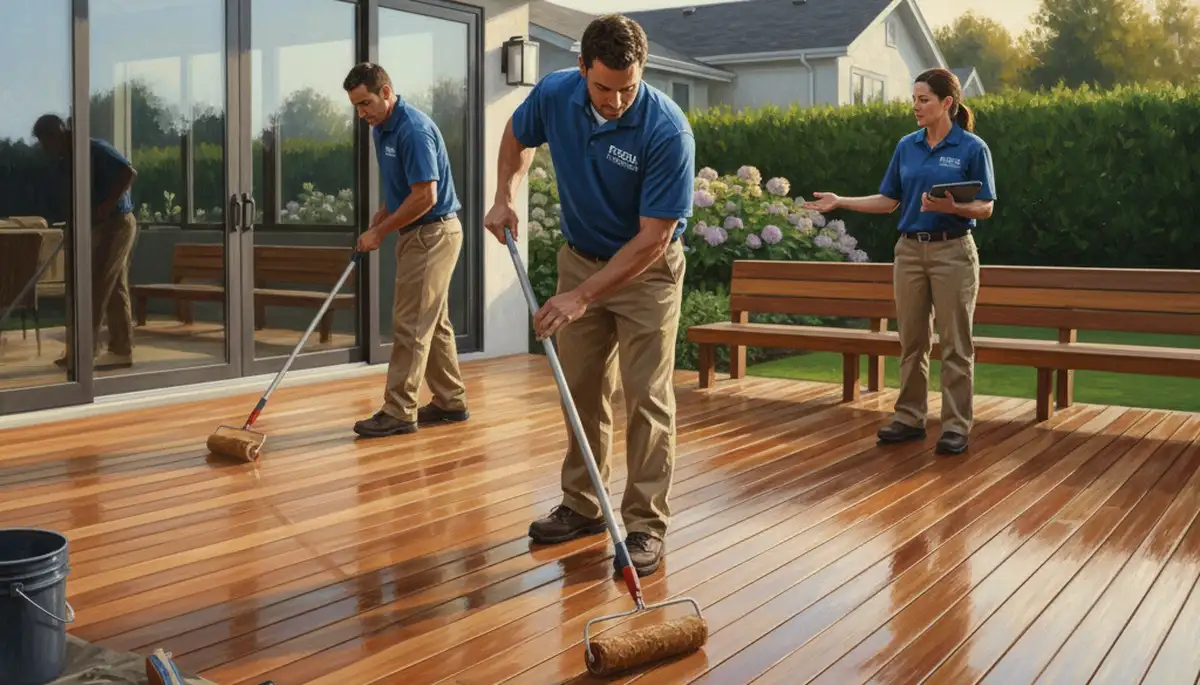 Deck sealing service in Lynchburg, VA by Lynchburg Paint Pros to protect wood from weather damage