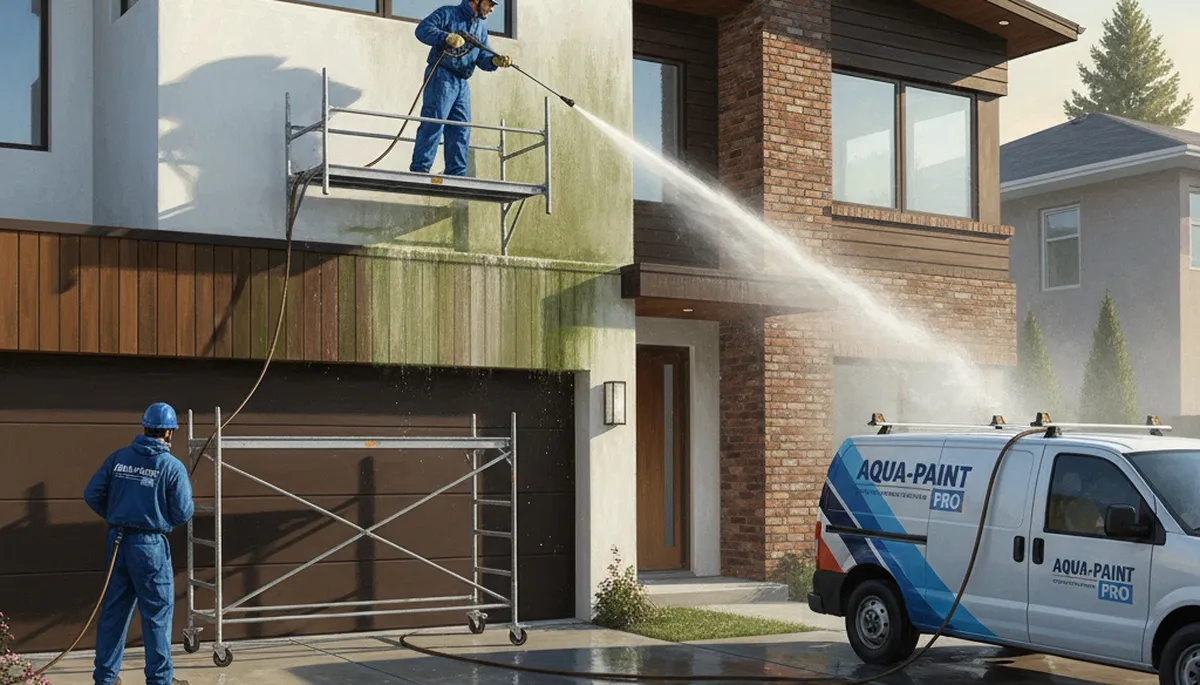 Pressure cleaning service in Lynchburg, VA for homes with pollen and mildew buildup