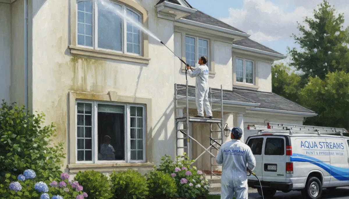Pressure cleaning service in Lynchburg, VA for removing pollen, stains, and buildup from home exteriors
