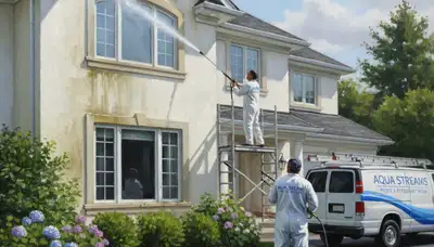 Pressure cleaning service in Lynchburg, VA for removing pollen, stains, and buildup from home exteriors