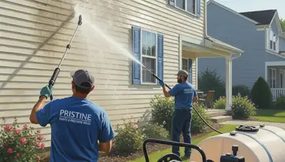Vinyl siding pressure cleaning for a home in Lynchburg, VA by Lynchburg Paint Pros